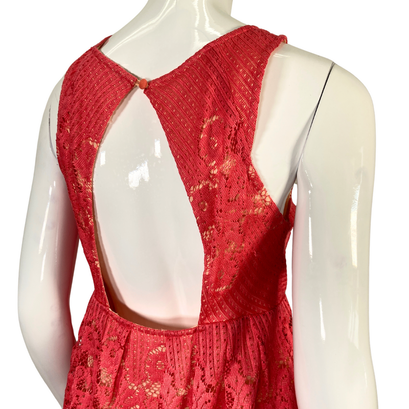 Load image into Gallery viewer, Free People Lacy Salmon Midi Dress by YWCA O&#39;ahu
