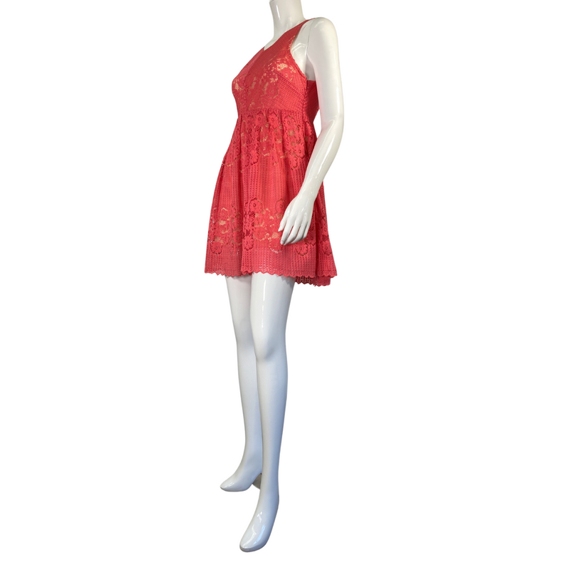 Load image into Gallery viewer, Free People Lacy Salmon Midi Dress by YWCA O&#39;ahu
