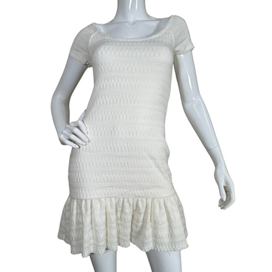 Chic and charming, this Free People Chick and Charming Knit Cream Dress boasts a textured