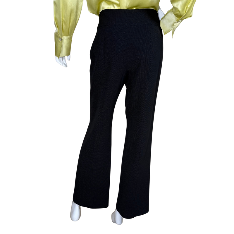 Load image into Gallery viewer, Elegant and easy to style, these pre-loved Giorgio Armani Black Mini Dot Patterned Pants are a wardrobe staple
