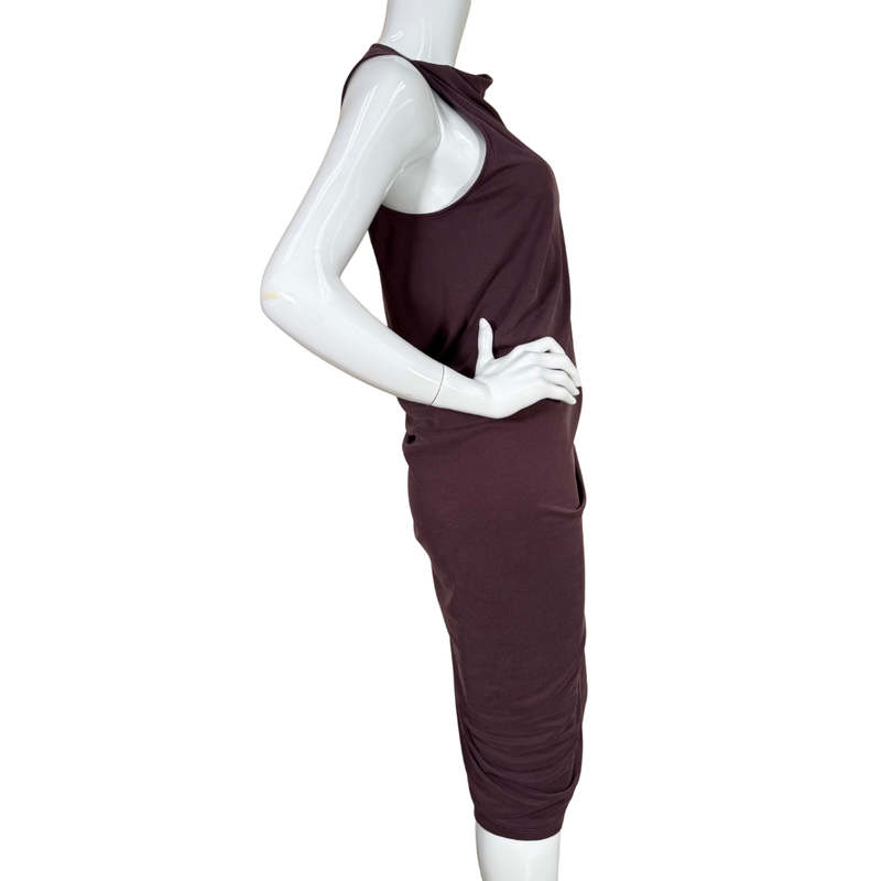 Load image into Gallery viewer, Mannequin wearing a brown sleeveless dress on a white background
