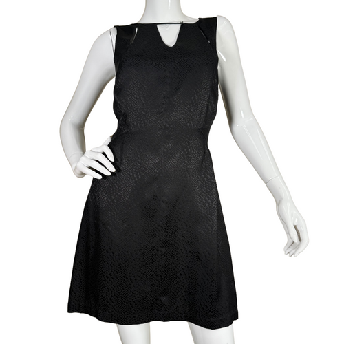 pre-loved Hype Textured Snake-Skin-Like Black Dress is a versatile wardrobe staple, featuring a subtle textured pattern that adds depth and sophistication