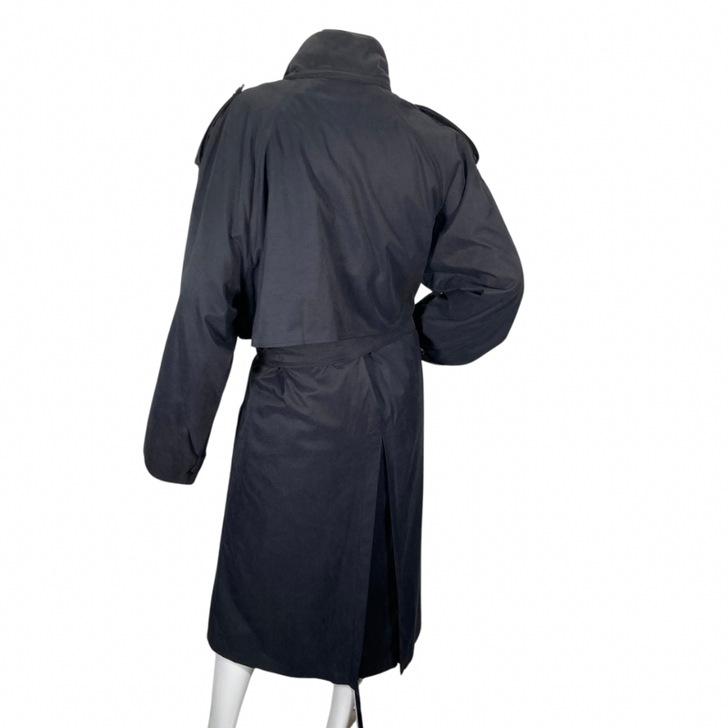 Load image into Gallery viewer, London Fog Black Trench Coat
