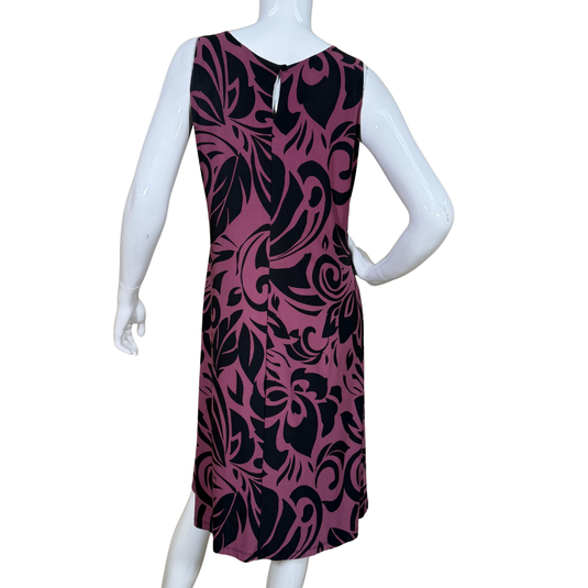 Iolani Mauve Dress with Floral Ornaments