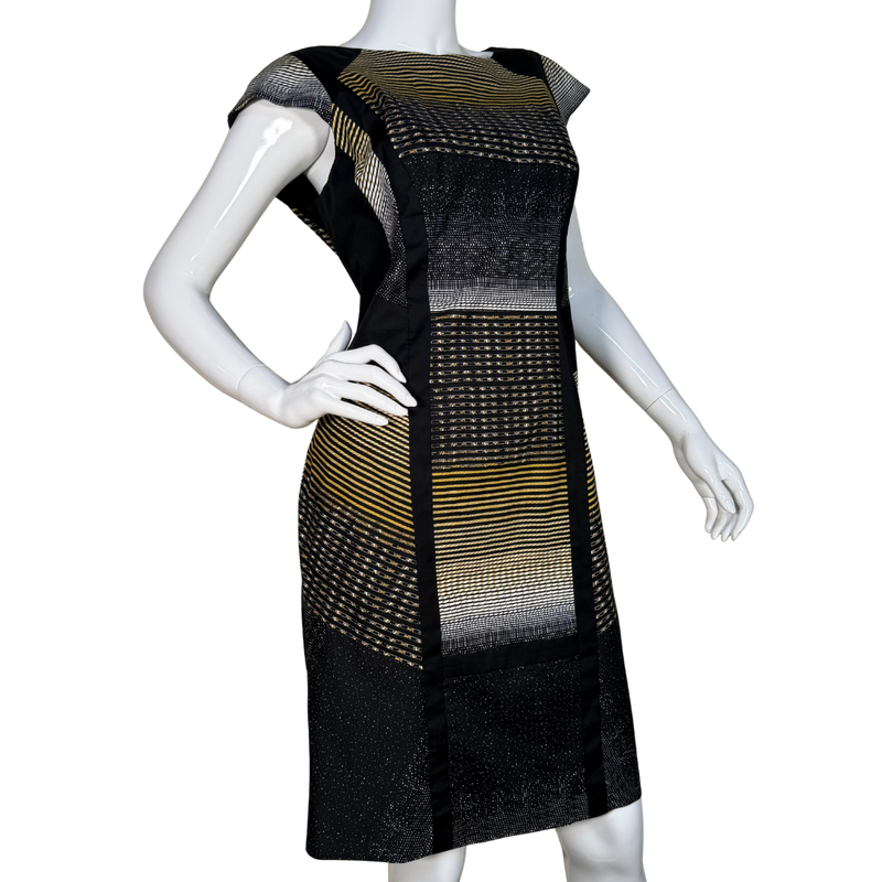 Load image into Gallery viewer, Karen Millen Black Patterned Dress
