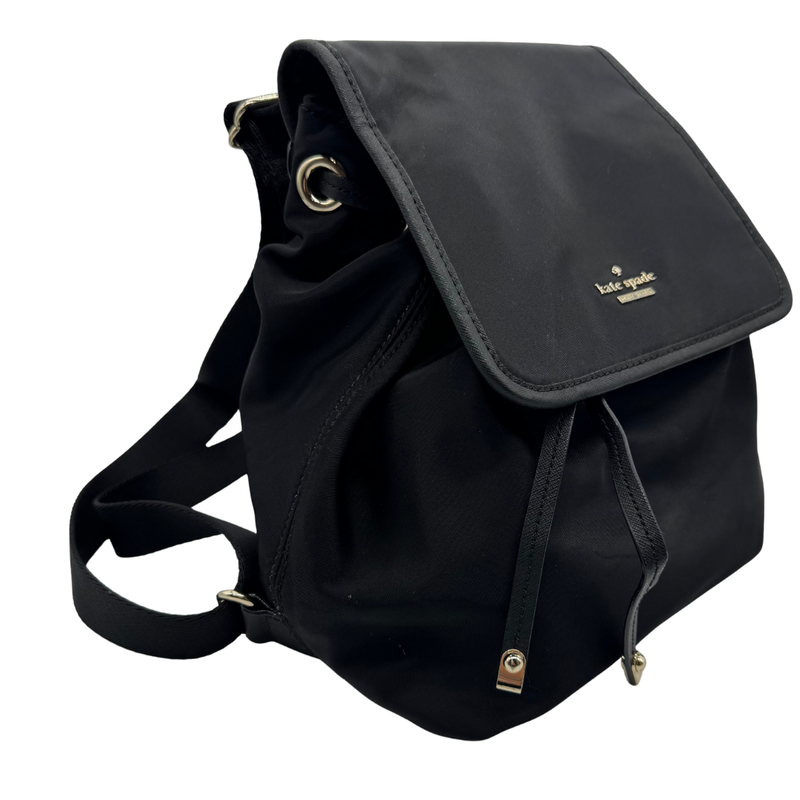 Load image into Gallery viewer, Kate Spade Black Nylon Mini Backpack
