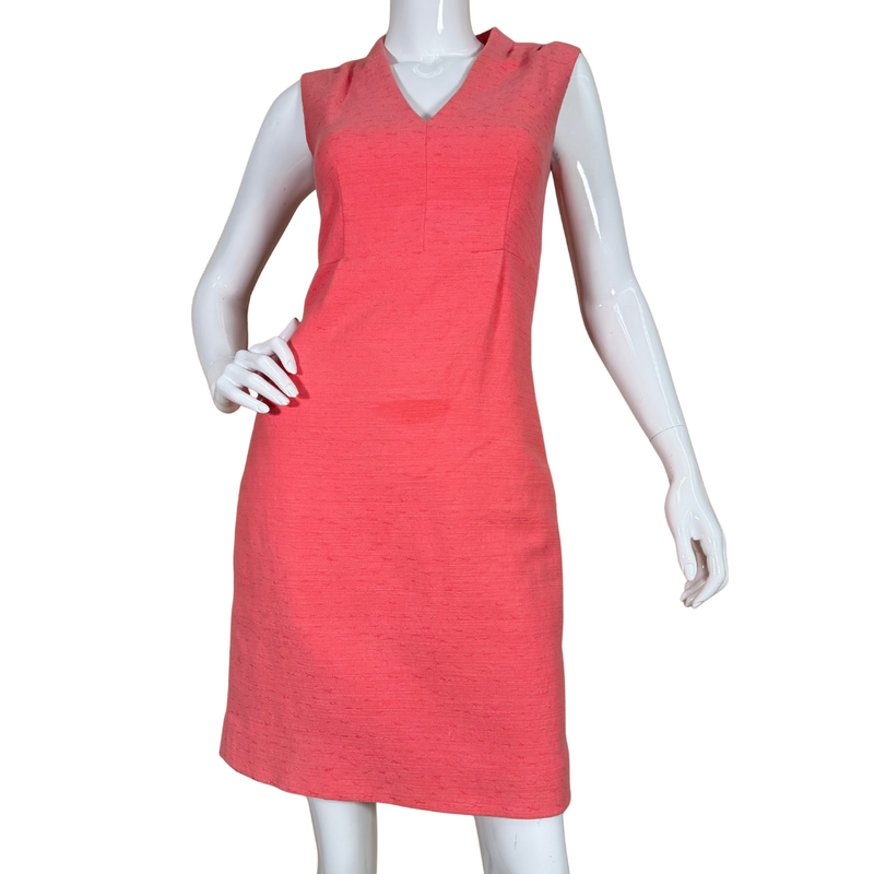 Load image into Gallery viewer, Coral dress on a mannequin against a white background
