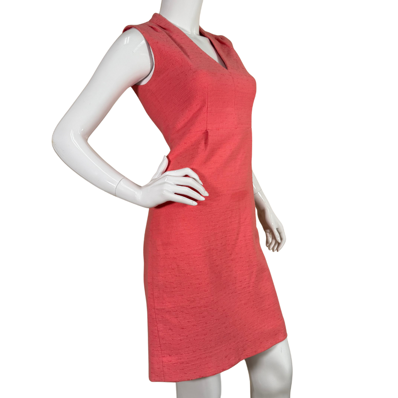 Load image into Gallery viewer, Kate Spade Coral Pink Dress is a chic and versatile piece, perfect for both casual and semi-formal occasions
