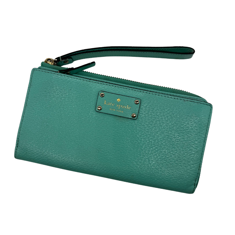 Load image into Gallery viewer, Kate Spade Teal Green Wristlet Wallet
