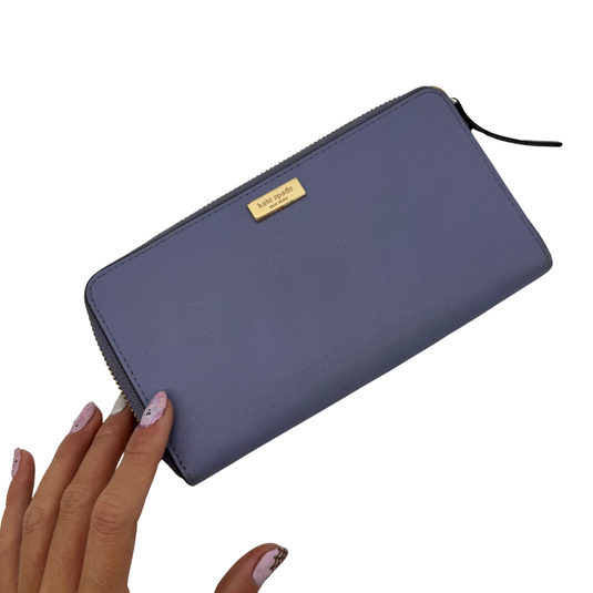 Kate Spade “Saffiano Chic” Zip-Around Wallet – Baby Blue