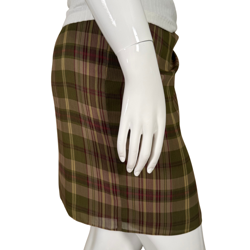 Load image into Gallery viewer, Plaid skirt on a mannequin with a white background

