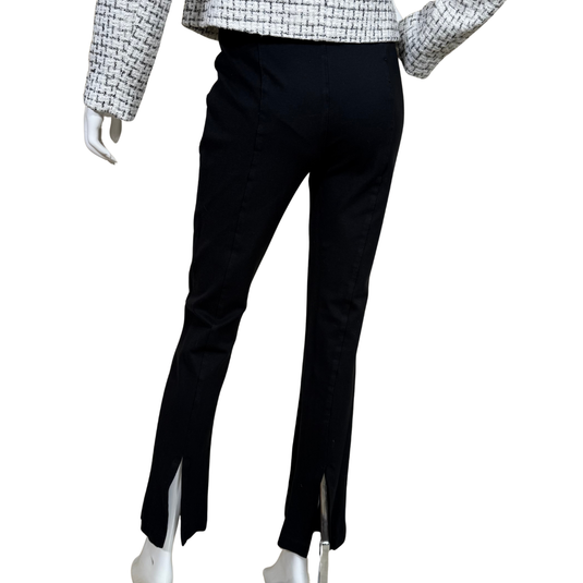 Black pants worn by a mannequin on a white background