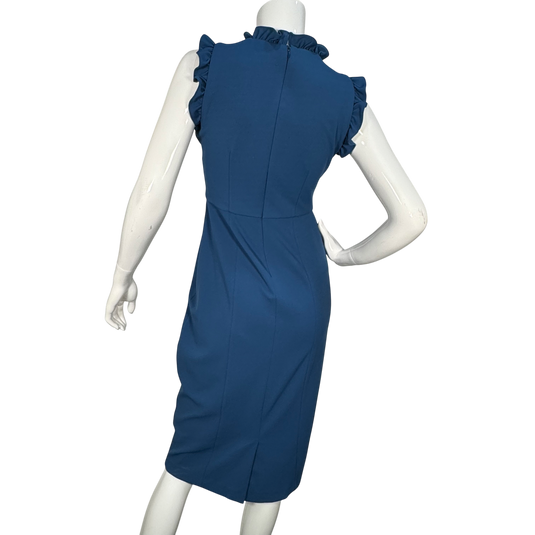 Maggy London Royal Blue Midi Dress with Ruffle Hem