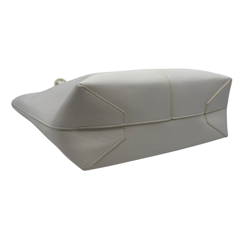Load image into Gallery viewer, Gray clutch bag with gold stitching on a white background
