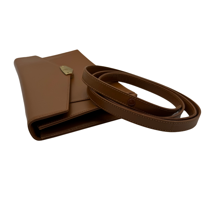 Load image into Gallery viewer, Mark Cross Vintage Saddle Brown Leather Crossbody
