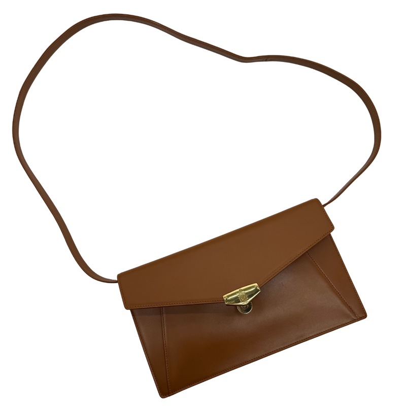 Load image into Gallery viewer, Mark Cross Vintage Saddle Brown Leather Crossbody
