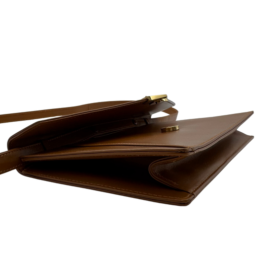 Mark Cross Vintage Saddle Brown Leather Crossbody