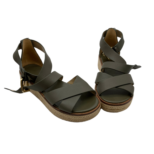 Michael Kors Dark Green Thick Strap Sandals – ShopYWCA