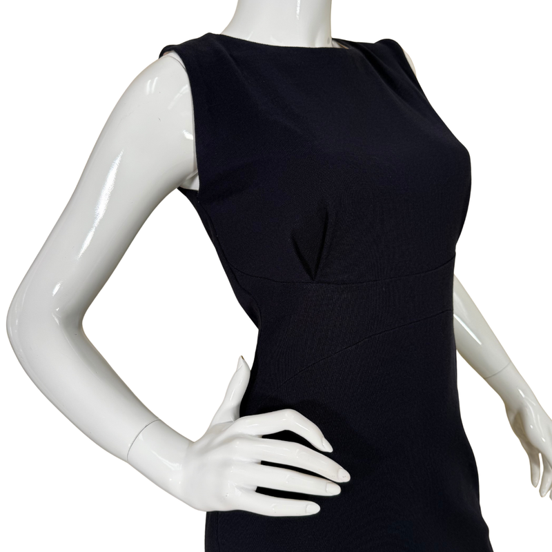Load image into Gallery viewer, Black dress on a white mannequin against a white background
