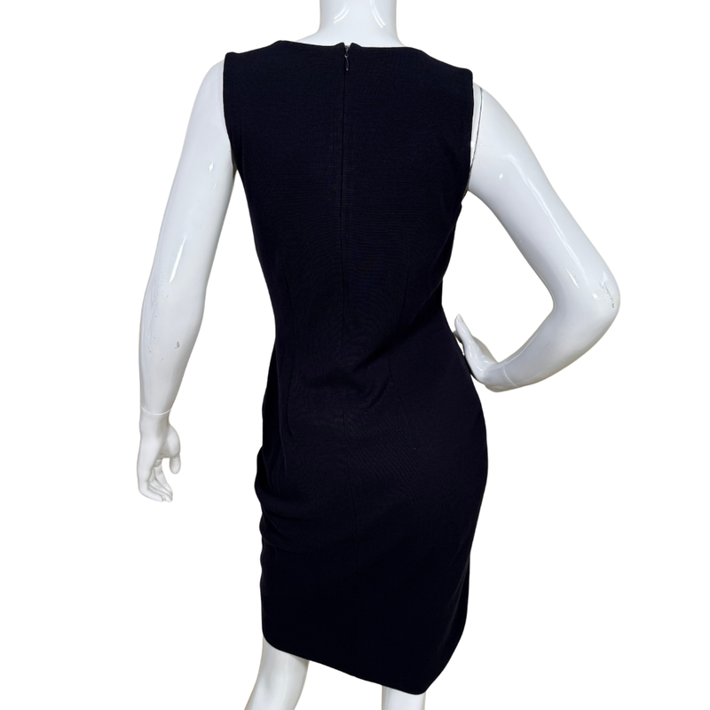Load image into Gallery viewer, Black dress on a white mannequin with a plain background
