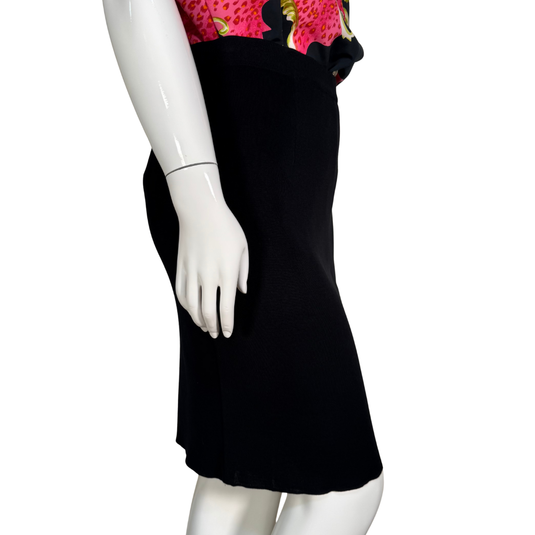 Misook Simple Acrylic Black Pencil Skirt