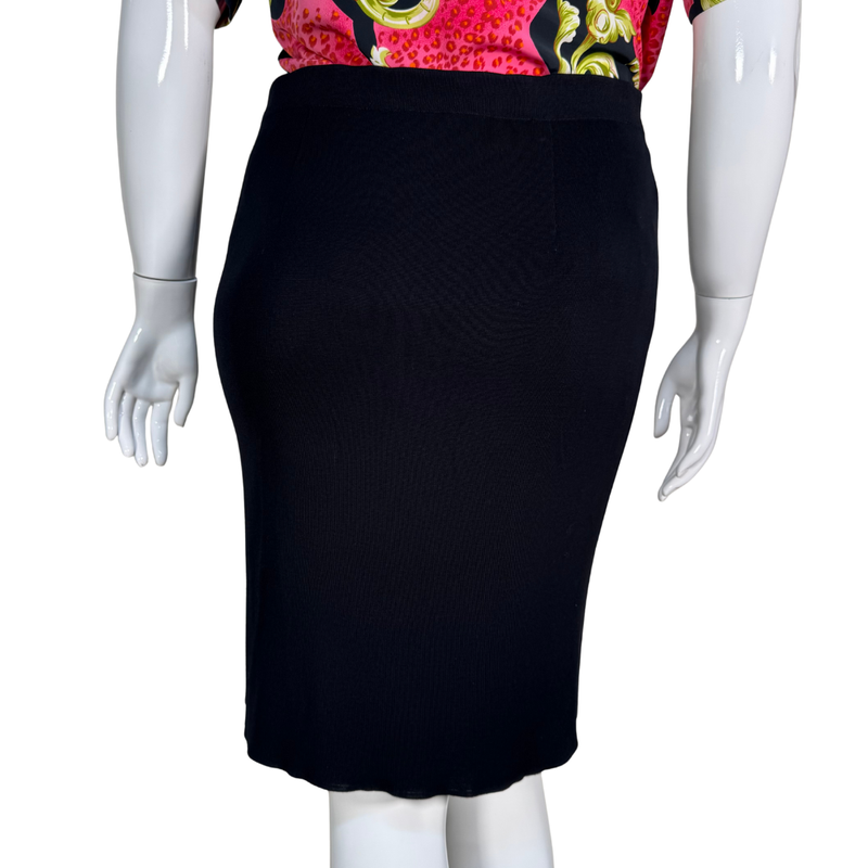 Load image into Gallery viewer, Misook Simple Acrylic Black Pencil Skirt
