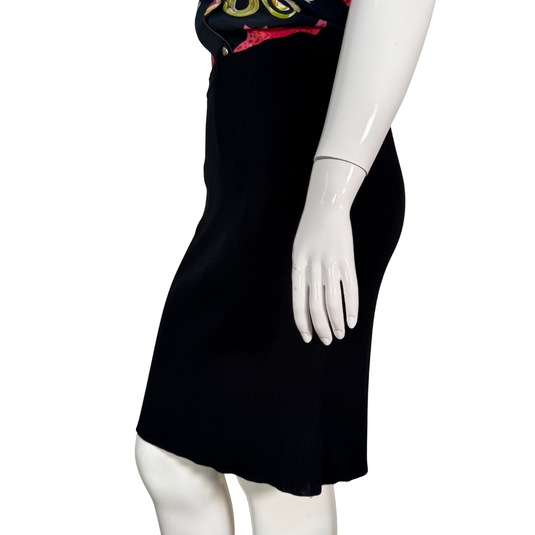 Misook Simple Acrylic Black Pencil Skirt