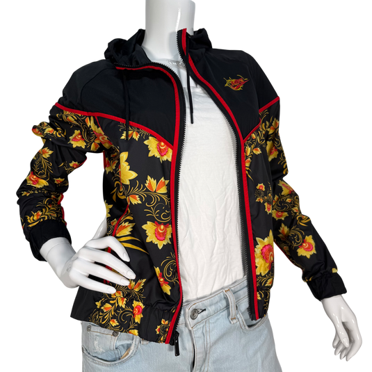 Nike Black Sport Colorblock Athletic Zip Hoodie Jacket