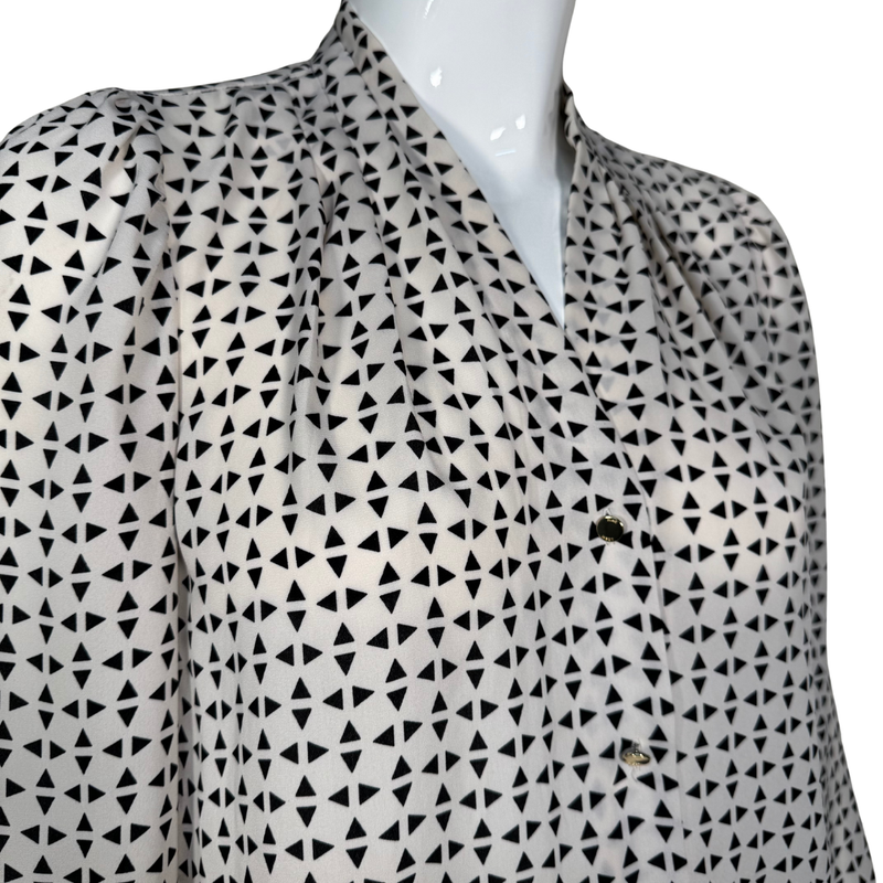 Load image into Gallery viewer, Nine West Modern Geo Button-Down Blouse
