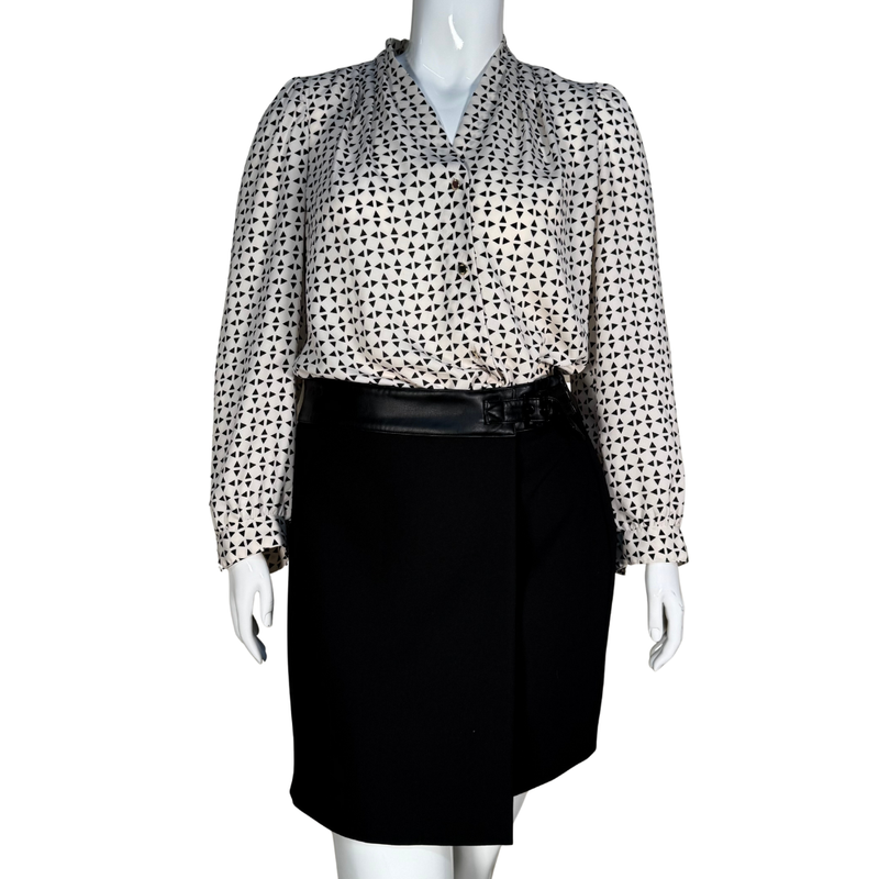Load image into Gallery viewer, Nine West Modern Geo Button-Down Blouse
