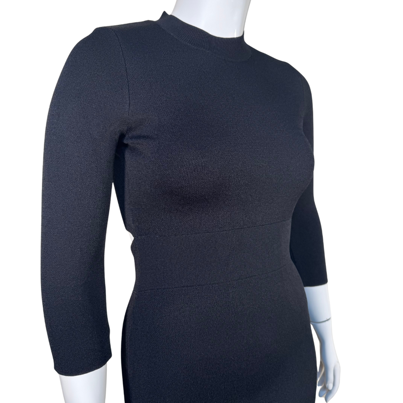 Load image into Gallery viewer, Rachel Roy Elegant Knit Black Dress with Opened Back
