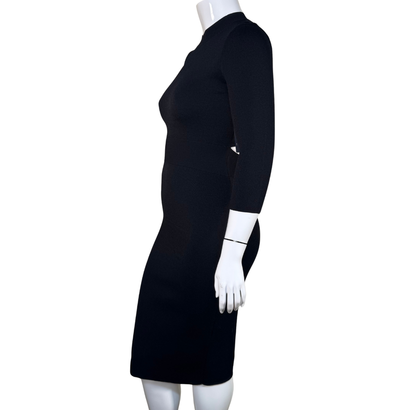 Load image into Gallery viewer, Rachel Roy Elegant Knit Black Dress with Opened Back
