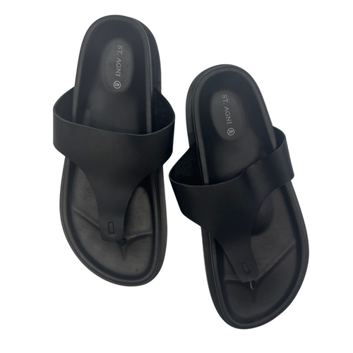 sleek St. Agni Leather Sandals offer a modern take on minimalist footwear, perfect for casual or elevated everyday wear