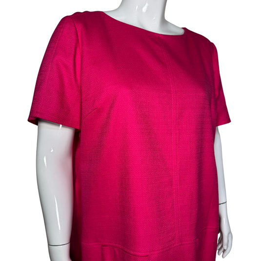 Tahari Vibrant Fuchsia Shift Dress