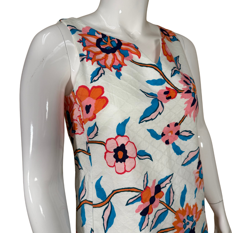 Load image into Gallery viewer, Tori Richard Sleeveless  Floral Cotton Shift Dress
