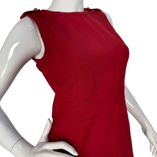 Tory Burch Red Sleeveless Sheath Dress