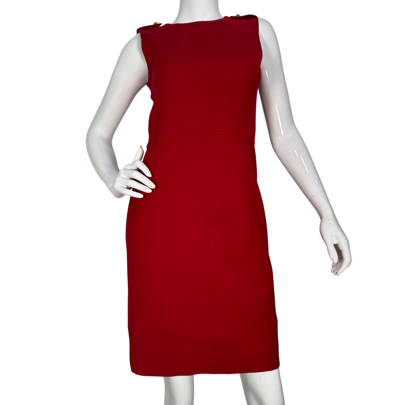 Load image into Gallery viewer, Tory Burch Red Sleeveless Sheath Dress
