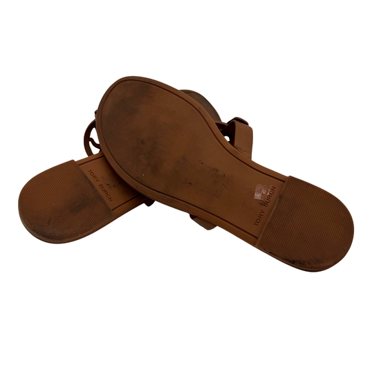 Tory Burch Classic Slide Leather Sandals