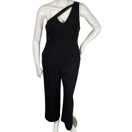 Rachel Roy Black Romper on mannequin front view