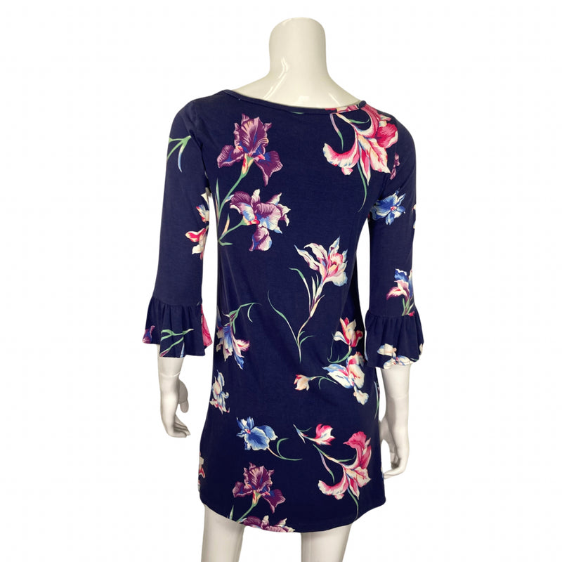 Load image into Gallery viewer, Tori Richards Floral Stretch Dress on mannequin back view
