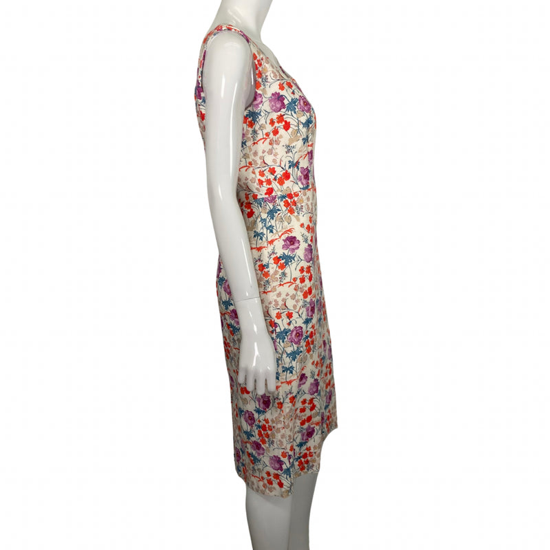 Load image into Gallery viewer, Ann Taylor Floral Dress on mannequin side view
