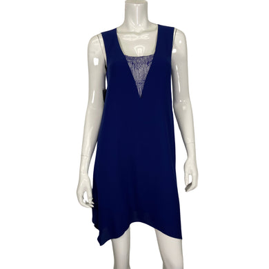 BCBG Max Azria Blue Dress on mannequin front view
