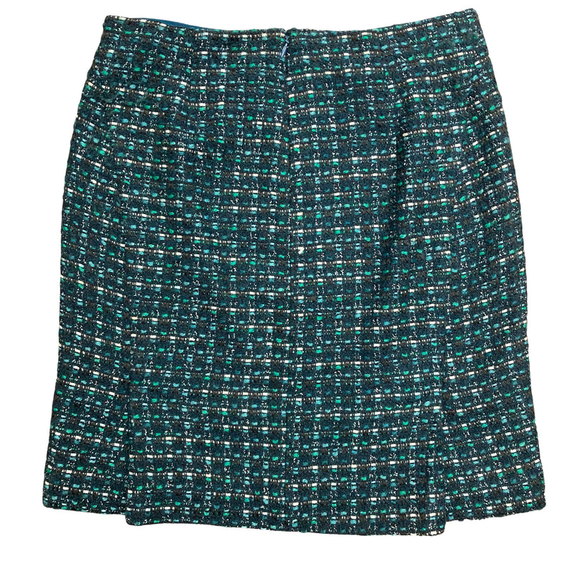 Load image into Gallery viewer, Navy and Green Wool Skirt and Blazer Set (S)
