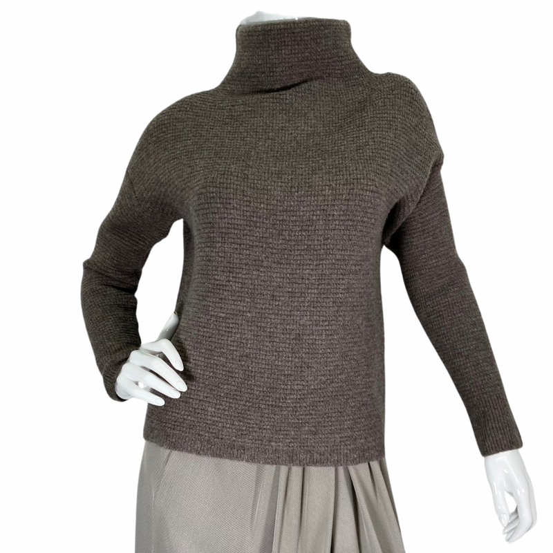 Load image into Gallery viewer, preloved Madewell Brown Wool Turtleneck Sweater front view
