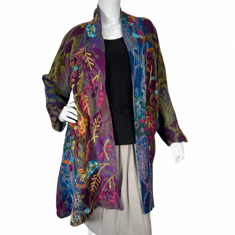 Load image into Gallery viewer, Soft Surroundings Embroidered Cardigan Cover-Up
