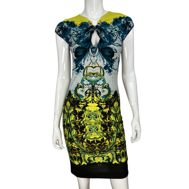Roberto Cavalli Psychedelic Dress on mannequin front view