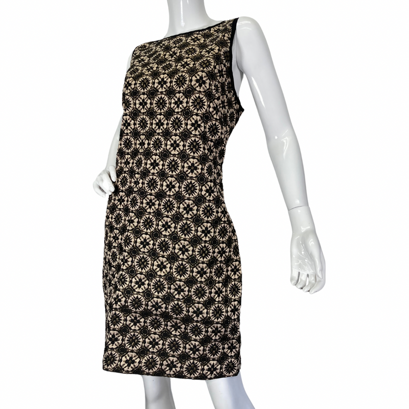 Load image into Gallery viewer, Max Studio Speciality Product striking metallic geometric flower dress front view
