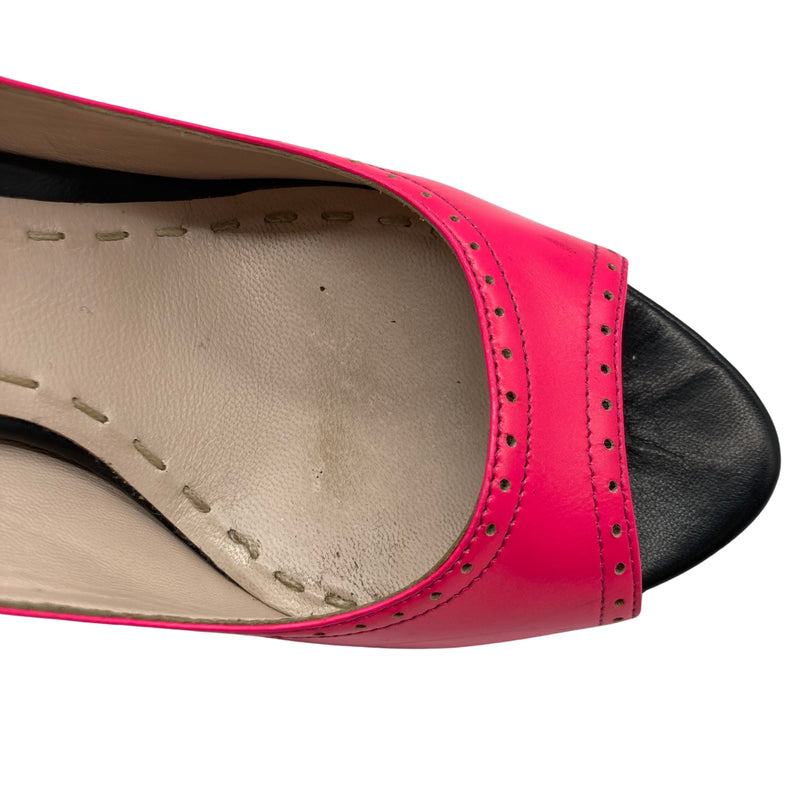 Load image into Gallery viewer, Miu Miu Hot Pink Pump Heels inside view
