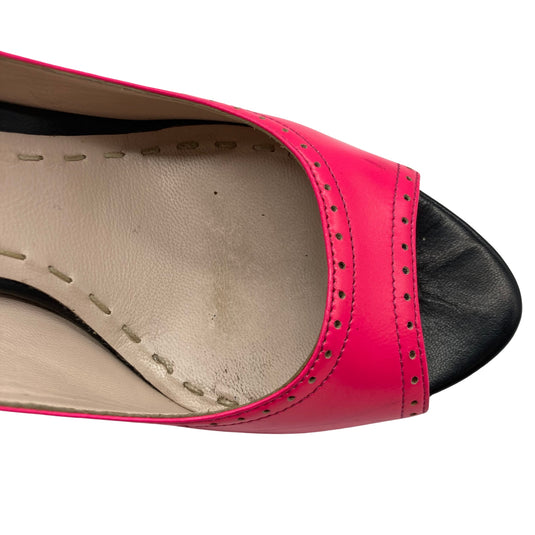 Miu Miu Hot Pink Pump Heels inside view