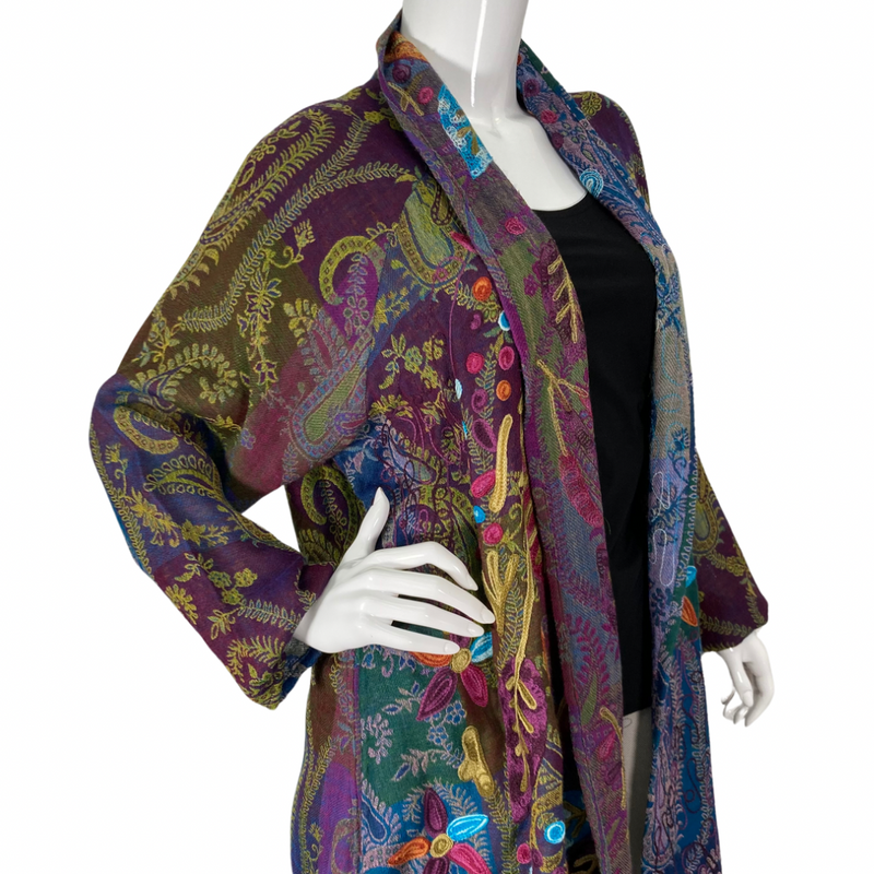 Load image into Gallery viewer, Soft Surroundings Embroidered Cardigan Cover-Up
